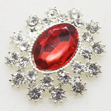 10pcs 25*28mm Oval Rhinestone Button DIY Wedding Scrapbooking Crafts