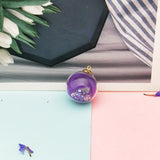 10pcs Feather Rhinestone Ball Charms Glass Pendants Fit Earring Hair Jewelry