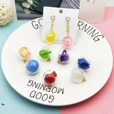 10pcs Feather Rhinestone Ball Charms Glass Pendants Fit Earring Hair Jewelry