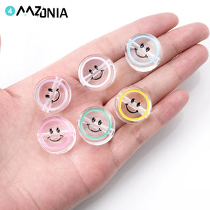 10pcs 25mm Acrylic Smiley Face Beads Round Beads for Jewelry Making