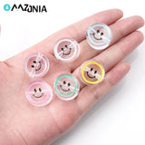 10pcs 25mm Acrylic Smiley Face Beads Round Beads for Jewelry Making