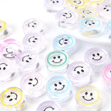10pcs 25mm Acrylic Smiley Face Beads Round Beads for Jewelry Making