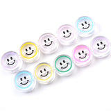 10pcs 25mm Acrylic Smiley Face Beads Round Beads for Jewelry Making