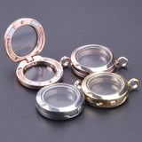 10pcs 25mm Glass Floating Charm Locket Alloy Pendant Jewelry Making