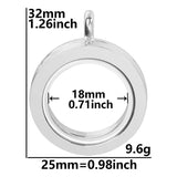 10pcs 25mm Glass Floating Charm Locket Alloy Pendant Jewelry Making