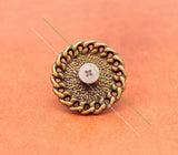 10pcs 25mm Solid Brass Round Chain Side Leathercraft Belt Wallet Accessories