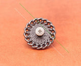 10pcs 25mm Silver Chain Leathercraft Belt Bag Hardware Turquoise Concho