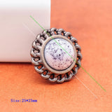 10pcs 25mm Silver Chain Leathercraft Belt Bag Hardware Turquoise Concho