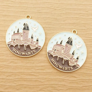 Enamel Night Castle Charm for Earrings