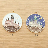 Enamel Night Castle Charm for Earrings