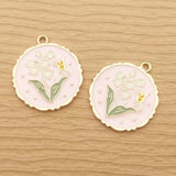 10pcs Enamel Bee Butterfly Flower Charm Jewelry Making Earring Pendant