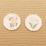 10pcs Enamel Bee Butterfly Flower Charm Jewelry Making Earring Pendant