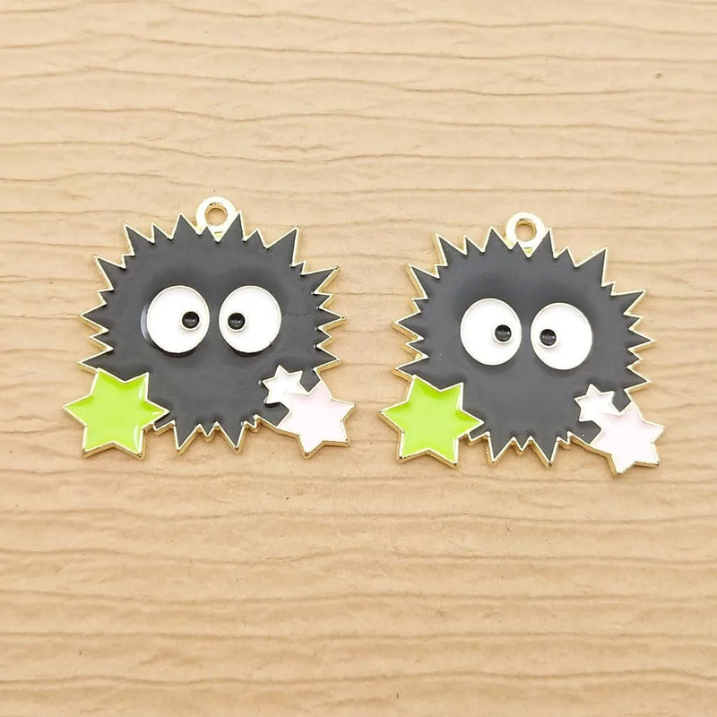 10pcs Enamel Cartoon Charms for Jewelry Making DIY Craft Supplies