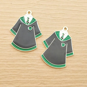 10pcs Enamel Clothes Robes Charm 25x33mm for Jewelry Making Earring Pendant