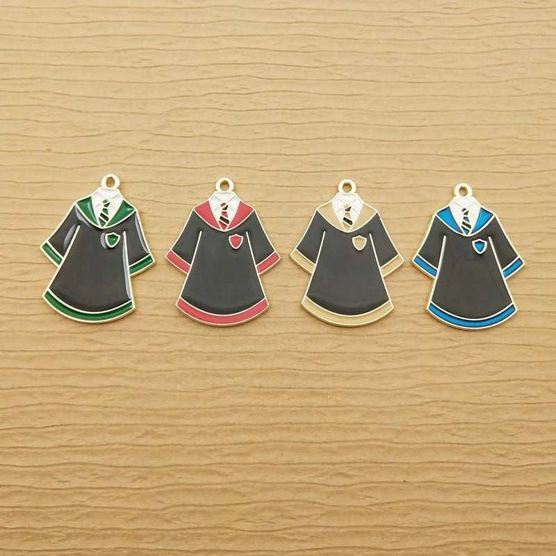 10pcs Enamel Clothes Robes Charm 25x33mm for Jewelry Making Earring Pendant