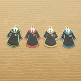 10pcs Enamel Clothes Robes Charm 25x33mm for Jewelry Making Earring Pendant
