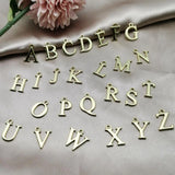 10pcs English Letters Pendants Charms Earring DIY Jewelry Accessory Golden Metal