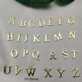 10pcs English Letters Pendants Charms Earring DIY Jewelry Accessory Golden Metal