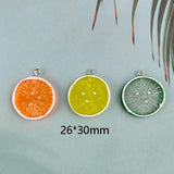 10pcs Lemon Slices Resin Charms for Jewelry Making Accessories