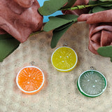 10pcs Lemon Slices Resin Charms for Jewelry Making Accessories