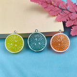 10pcs Lemon Slices Resin Charms for Jewelry Making Accessories