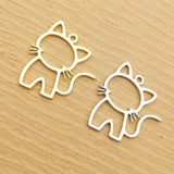 10pcs Cat Charm for Jewelry Making Earring Necklace DIY Craft Supplies