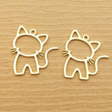 10pcs Cat Charm for Jewelry Making Earring Necklace DIY Craft Supplies