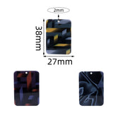 10pcs Acetic Acid Rectangle Charms for DIY Jewelry Making