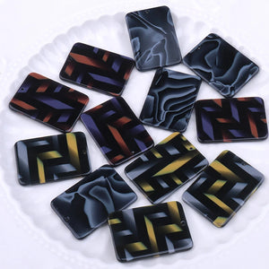 10pcs Acetic Acid Rectangle Charms for DIY Jewelry Making