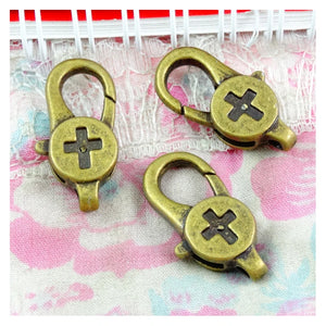 10pcs Bronze Lobster Clasp Key Chains 28*14MM DIY Accessories
