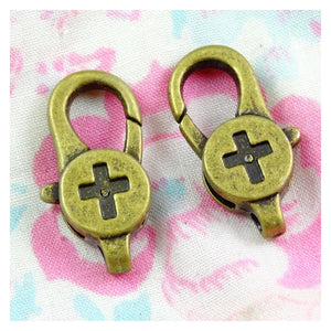 10pcs Bronze Lobster Clasp Key Chains 28*14MM DIY Accessories