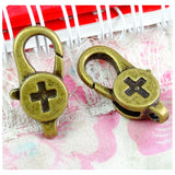 10pcs Bronze Lobster Clasp Key Chains 28*14MM DIY Accessories