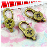 10pcs Bronze Lobster Clasp Key Chains 28*14MM DIY Accessories