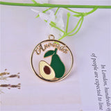 10pcs 28*30mm Fruit Enamel Charms for DIY Jewelry Making