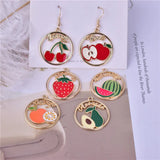 10pcs 28*30mm Fruit Enamel Charms for DIY Jewelry Making