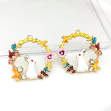 10pcs Rabbit Charms Pendants for Jewelry Making DIY
