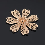10pcs 28mm Silver Metal Flower Bead Caps for Jewelry Making