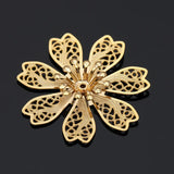 10pcs 28mm Silver Metal Flower Bead Caps for Jewelry Making