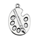 10pcs 28x19mm Brush And Palette Charms Painting Brush And Palette Pendant
