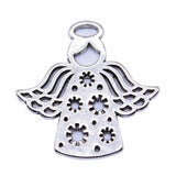 10pcs Flower Angel Charms Pendant Antique Silver Plated for Jewelry Making