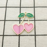 10pcs Enamel Cherry Charm for Jewelry Making Earrings Pendant Bracelet Necklace