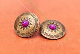 10pcs 29mm Retro Brass Ethnic Sun Flower Concho DIY Jewellery Accessories