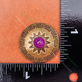10pcs 29mm Retro Brass Ethnic Sun Flower Concho DIY Jewellery Accessories