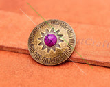 10pcs 29mm Retro Brass Ethnic Sun Flower Concho DIY Jewellery Accessories