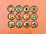 10pcs 29mm Retro Brass Ethnic Sun Flower Concho DIY Jewellery Accessories
