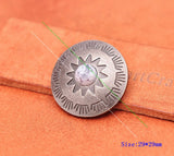 10pcs 29mm Vintage Sun Flower Leathercraft Concho DIY Accessories