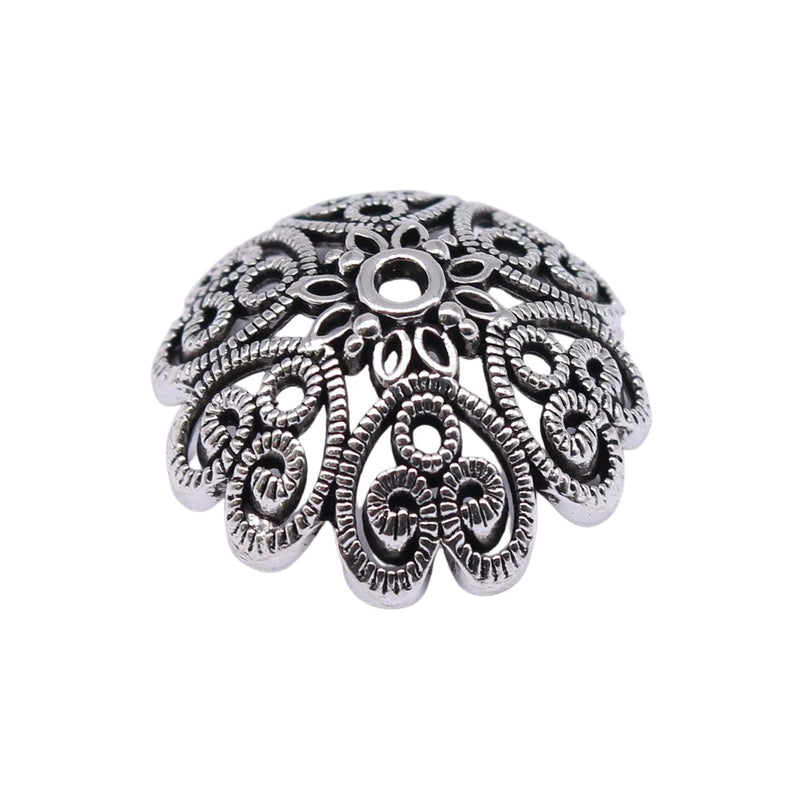 10pcs 29x29x9mm Bead Caps DIY Jewelry Making Antique Silver Plated Findings