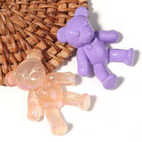 10pcs 29x38mm Cartoon Bear Acrylic Beads DIY Jewelry Making Spacer Loose Beads