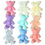 10pcs 29x38mm Cartoon Bear Acrylic Beads DIY Jewelry Making Spacer Loose Beads