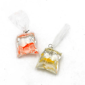 10pcs 2Color Resin Goldfish Charms Fish Bag Earrings DIY